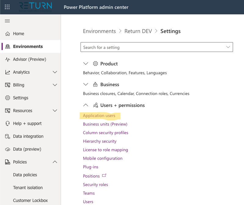 dataverse add application user managed identity